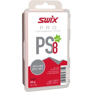 SWIX PS8 červený 60g - skluzný vosk na běžky