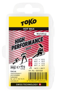 TOKO High Performance red 40g - skluzný vosk na běžky 