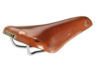 Kožené sedlo BROOKS Team Pro Chrome - hnědá