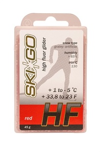 SKI GO HF RED 45g - skluzný vosk na běžky