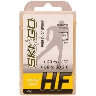 SKI GO HF Yellow 45g - skluzný vosk na běžky 